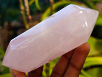 Polished Double Terminated Rose Quartz Points x 6 Madagascar - Toprock Gemstones and Minerals 