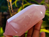 Polished Double Terminated Rose Quartz Points x 6 Madagascar - Toprock Gemstones and Minerals 