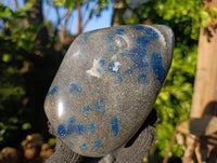 Polished Blue Spotted Spinel Standing Free Forms x 2 From Madagascar - Toprock Gemstones and Minerals 