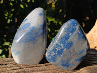 Polished Blue Spotted Spinel Standing Free Forms x 2 From Madagascar - Toprock Gemstones and Minerals 