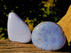 Polished Blue Lace Agate Tumbled Stones x 6 From Malawi - Toprock Gemstones and Minerals 