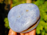 Polished Blue Lace Agate Tumbled Stones x 6 From Malawi - Toprock Gemstones and Minerals 