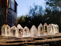 Polished Clear Quartz Crystals x 12 From Madagascar
