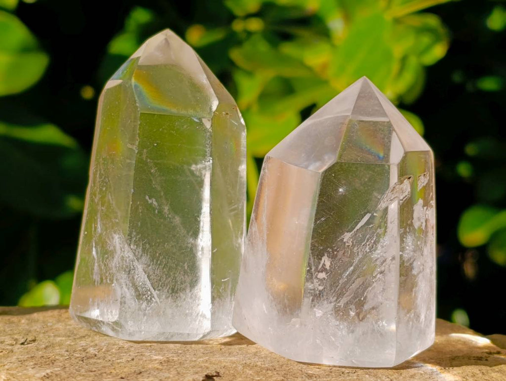 Polished Clear Quartz Crystals x 12 From Madagascar - Toprock Gemstones and Minerals 