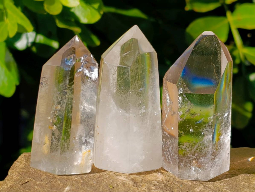 Polished Clear Quartz Crystals x 12 From Madagascar - Toprock Gemstones and Minerals 