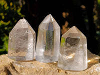 Polished Clear Quartz Crystals x 12 From Madagascar