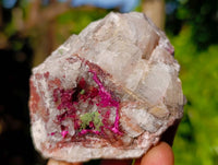 Natural Salrose Cobaltion Dolomite with Ball Malachite x 6 From Kakanda, Congo
