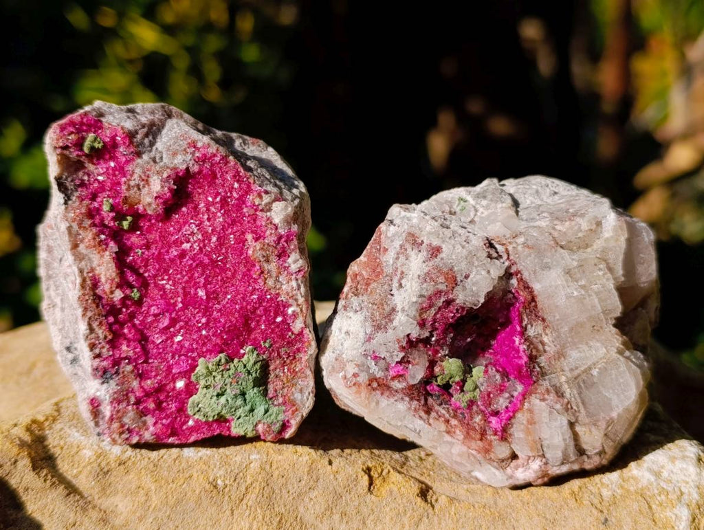 Natural Salrose Cobaltion Dolomite with Ball Malachite x 6 From Kakanda, Congo - Toprock Gemstones and Minerals 