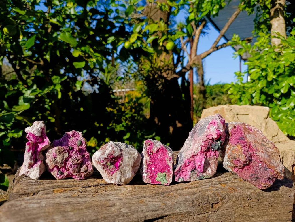 Natural Salrose Cobaltion Dolomite with Ball Malachite x 6 From Kakanda, Congo - Toprock Gemstones and Minerals 