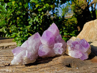 Natural Jacaranda Amethyst Quartz Clusters x 3 From Mumbwa, Zambia