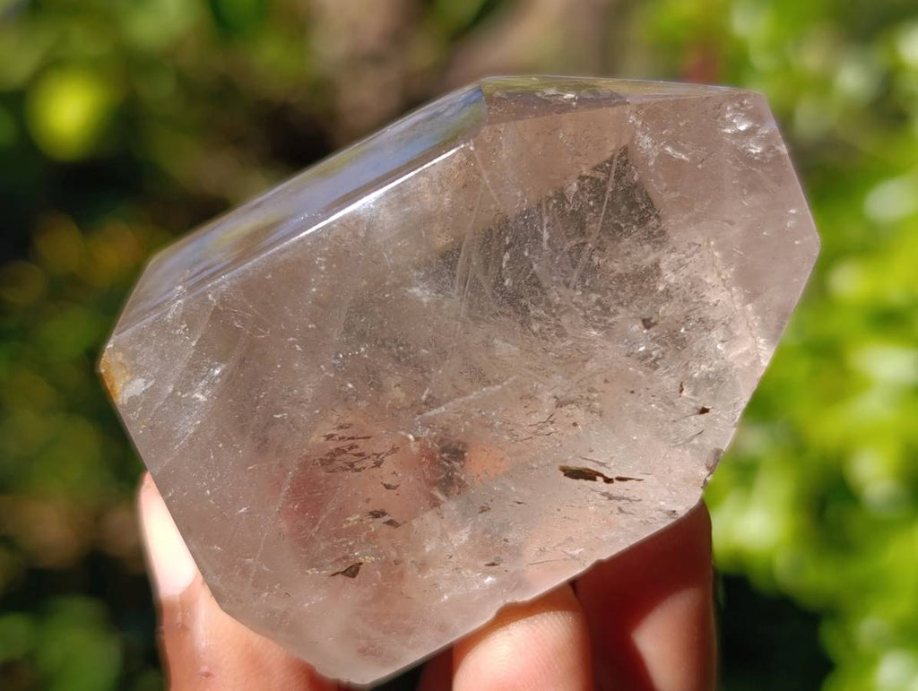 Polished Smokey Window and Clear Quartz Crystals x 6 From Madagascar - Toprock Gemstones and Minerals 