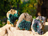 Natural Crystalline Malachite Specimens x 12 From Tenke Fungurume, Congo