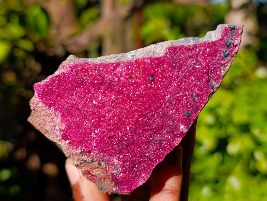 Natural Salrose Cobaltion Dolomite with Crystalline Malachite x 4 From Kakanda, Congo - Toprock Gemstones and Minerals 