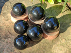 Polished Black Basalt Spheres x 8 From Antsirabe, Madagascar - Toprock Gemstones and Minerals 