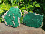 Natural Super Rare Crystalline Malachite on Dolomite Matrix Specimens x 3 From Tenke Fungurume, Congo - Toprock Gemstones and Minerals 