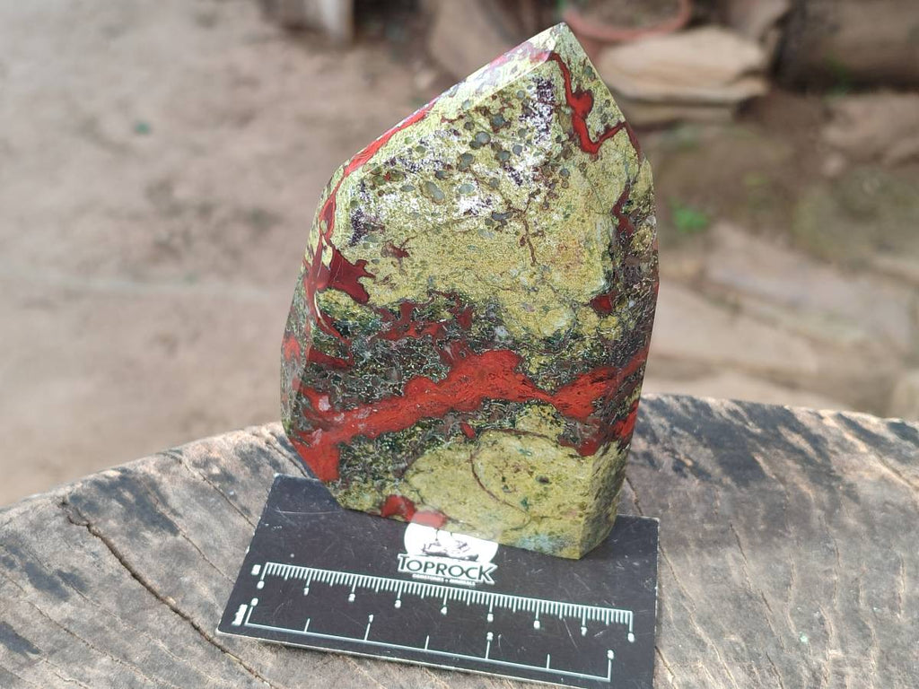 Polished Bastite Dragons Blood Stone Points x 3 From Tshipise, South Africa - Toprock Gemstones and Minerals 