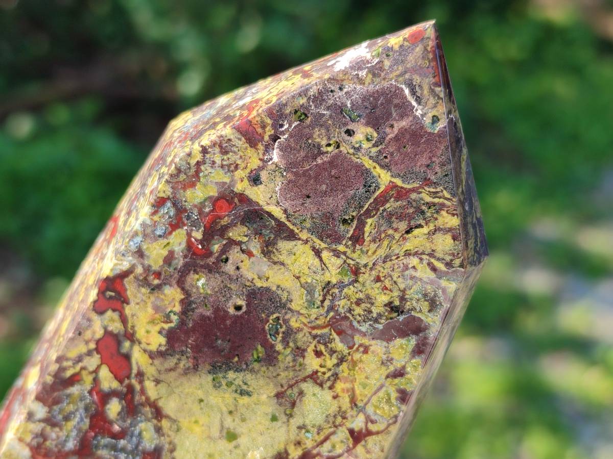 Polished Bastite Dragons Blood Stone Points x 3 From Tshipise, South Africa - Toprock Gemstones and Minerals 