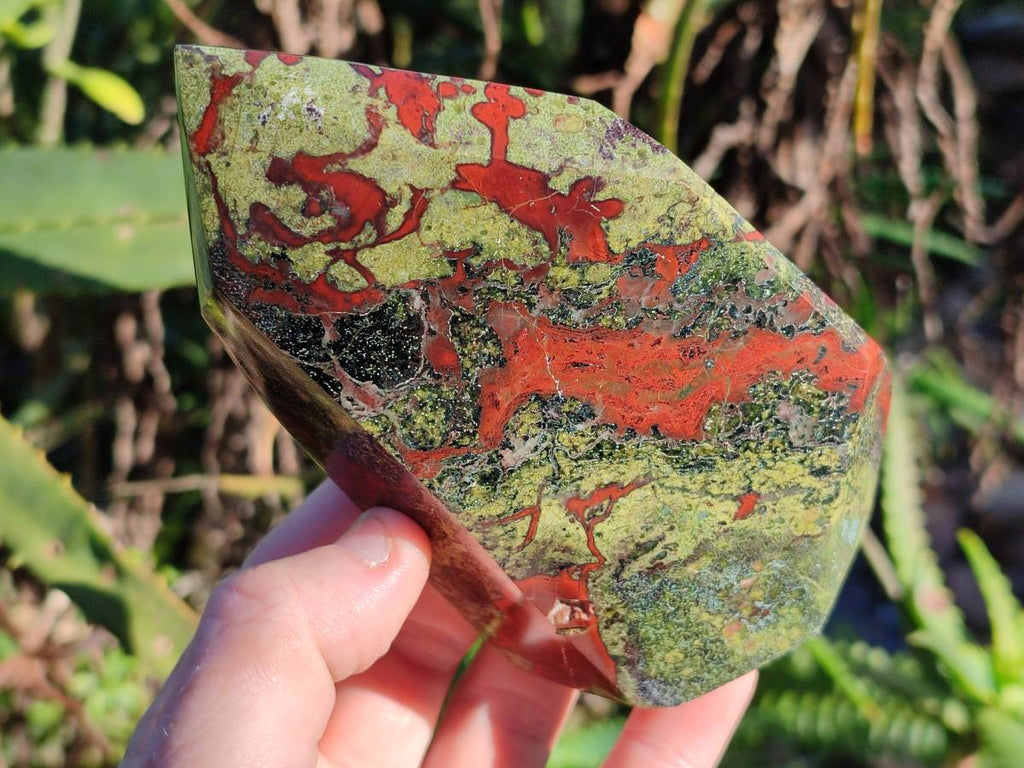 Polished Bastite Dragons Blood Stone Points x 3 From Tshipise, South Africa - Toprock Gemstones and Minerals 
