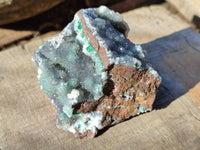 Natural Drusy Quartz coated Ball Malachite On Dolomite Matrix Specimens x 6 From Kambove, Congo - Toprock Gemstones and Minerals 