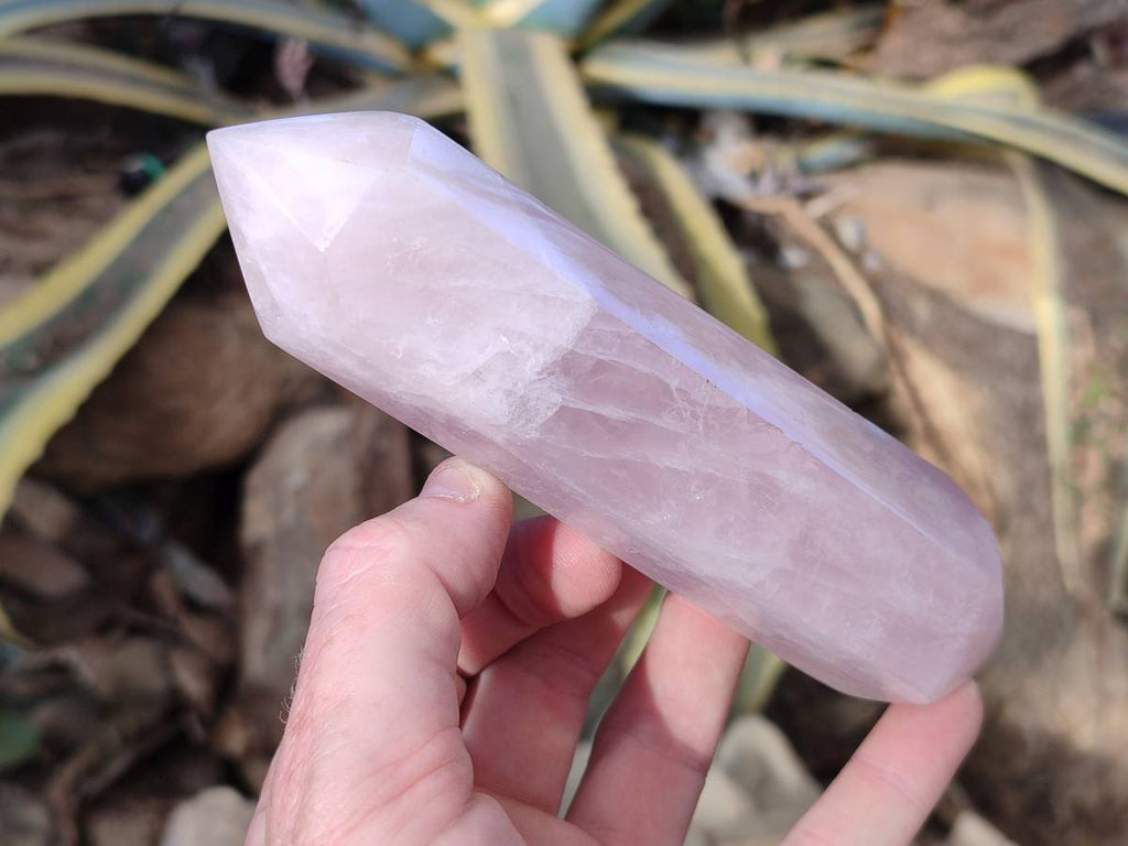 Polished Double Terminated Rose Quartz Points x 4 Ambatondrazaka, Madagascar - Toprock Gemstones and Minerals 