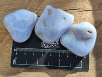Polished Blue Lace Agate Tumbled Stones x 35 From Nsanje, Malawi