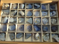 Polished Blue Lace Agate Tumbled Stones x 35 From Nsanje, Malawi