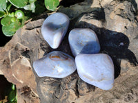 Polished Blue Lace Agate Tumbled Stones x 35 From Nsanje, Malawi