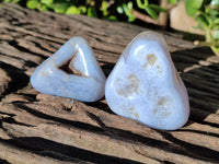 Polished Blue Lace Agate Tumbled Stones x 35 From Nsanje, Malawi