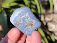 Polished Blue Lace Agate Tumbled Stones x 35 From Nsanje, Malawi