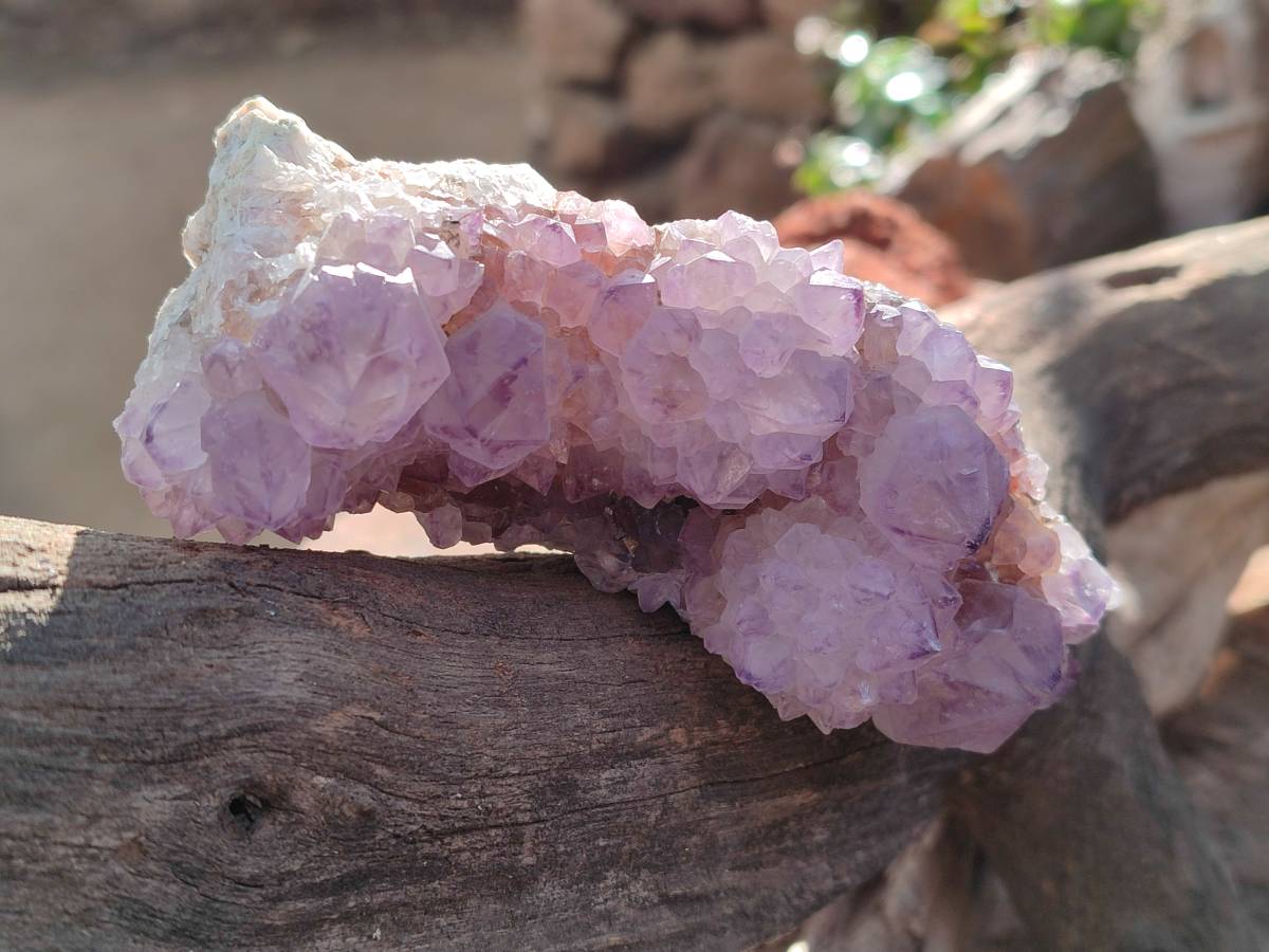 Natural Sunburst Amethyst Spirit Quartz Clusters x 2 From Boekenhouthoek, South Africa - Toprock Gemstones and Minerals 