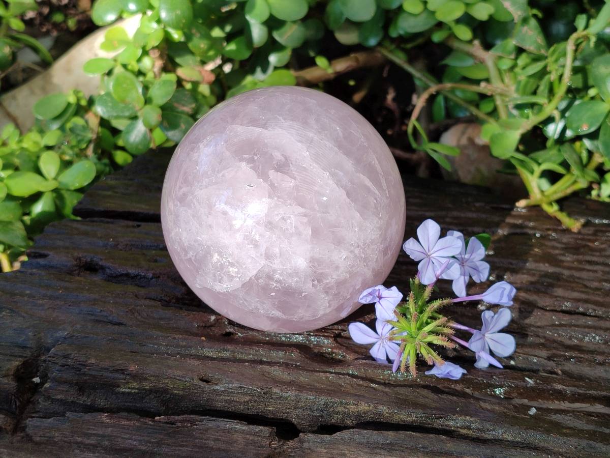 Polished Rose Quartz Sphere x 1 From Madagascar - Toprock Gemstones and Minerals 