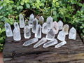 Polished Rainbow Veil Clear Quartz Crystals x 24 From Madagascar - Toprock Gemstones and Minerals 