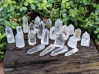 Polished Rainbow Veil Clear Quartz Crystals x 24 From Madagascar - Toprock Gemstones and Minerals 