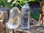 Polished Rainbow Veil Clear Quartz Crystals x 24 From Madagascar - Toprock Gemstones and Minerals 