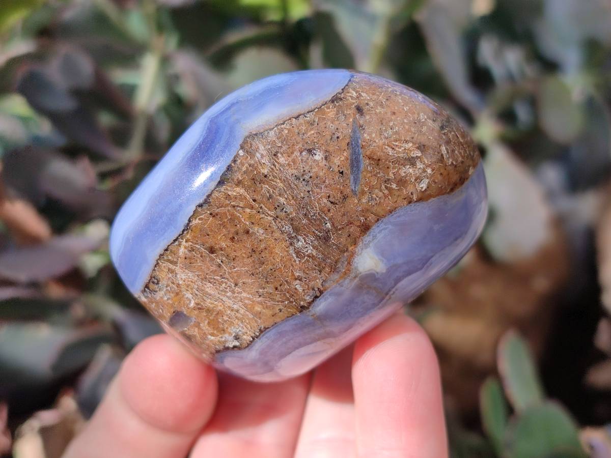 Polished Blue Lace Agate Tumbled Stones x 15 From Nsanje, Malawi - Toprock Gemstones and Minerals 