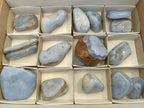 Polished Blue Lace Agate Tumbled Stones x 15 From Nsanje, Malawi - Toprock Gemstones and Minerals 