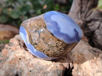 Polished Blue Lace Agate Tumbled Stones x 15 From Nsanje, Malawi