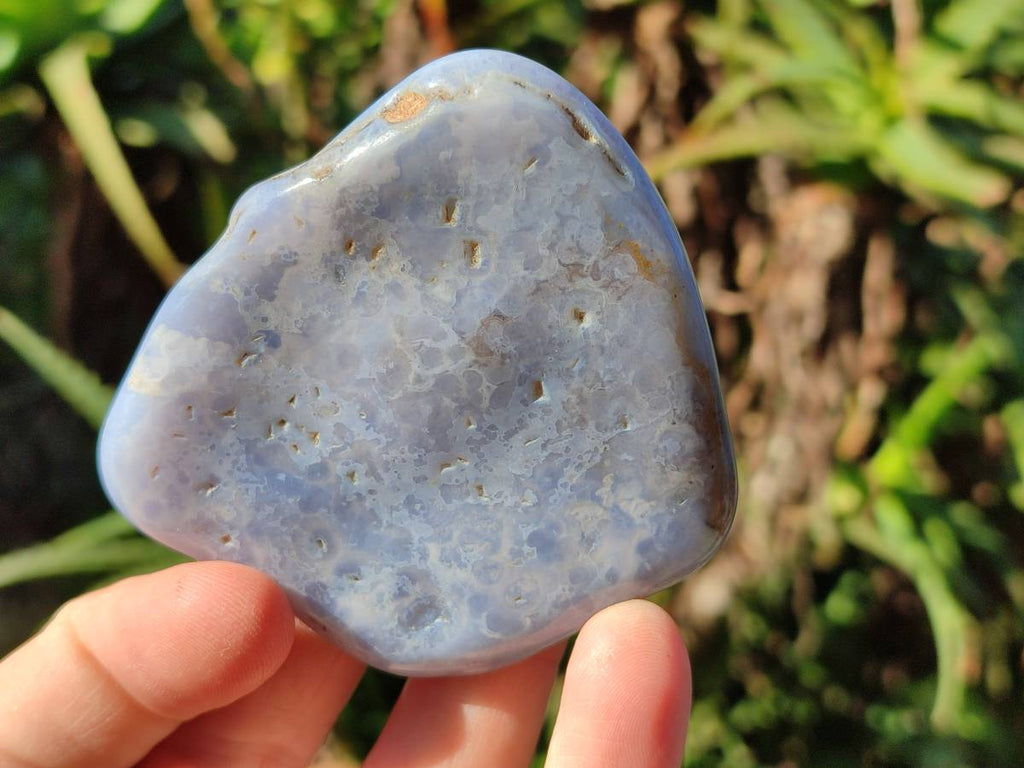 Polished Blue Lace Agate Tumbled Stones x 15 From Nsanje, Malawi - Toprock Gemstones and Minerals 