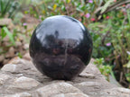 Polished Black Basalt Spheres x 2 From Madagascar - Toprock Gemstones and Minerals 