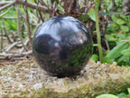 Polished Black Basalt Spheres x 2 From Madagascar - Toprock Gemstones and Minerals 