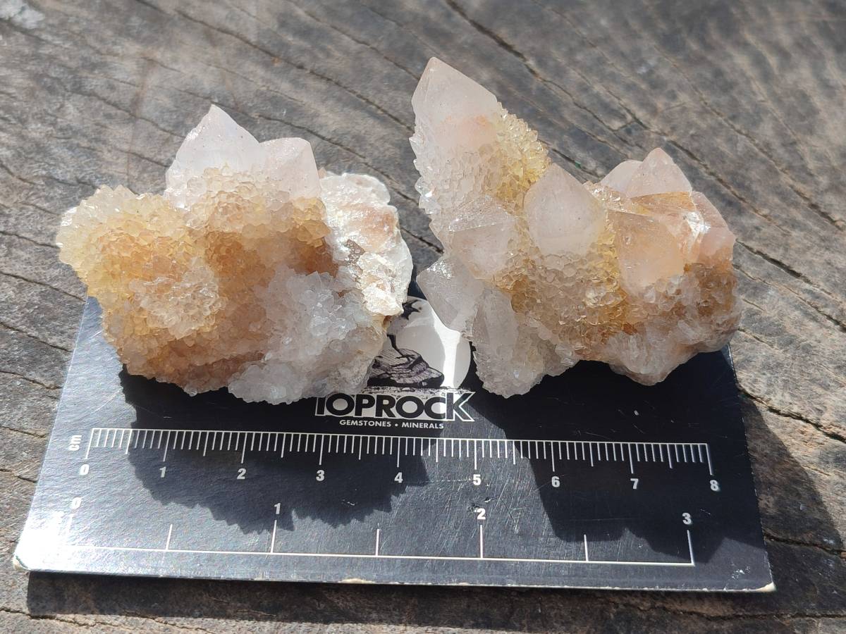 Natural Golden Limonite Coated Spirit Quartz Clusters x 35 From Boekenhouthoek, South Africa - Toprock Gemstones and Minerals 