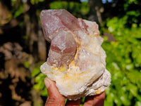 Natural Red Hematoid Quartz Clusters x 3 From Karoi, Zimbabwe