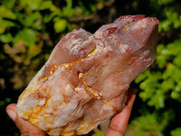 Natural Red Hematoid Quartz Clusters x 3 From Karoi, Zimbabwe