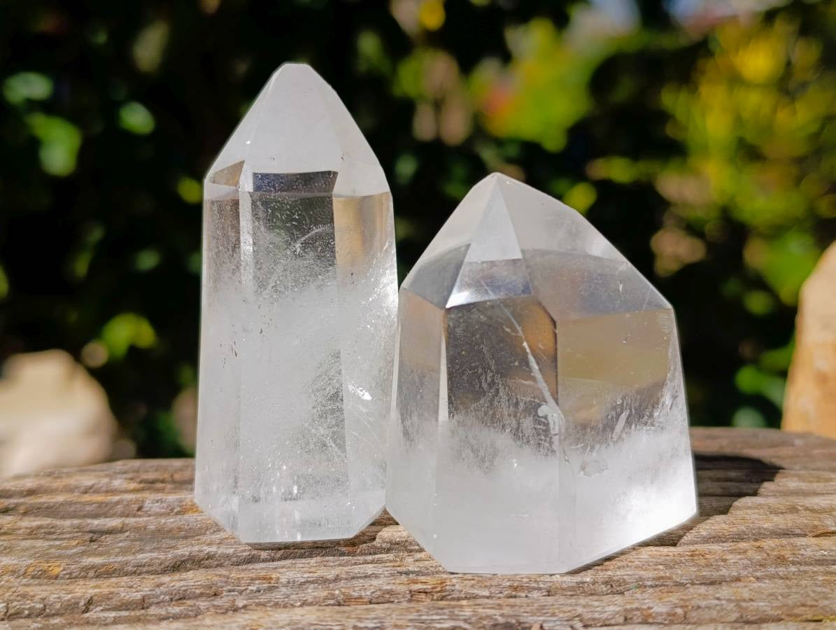 Polished Clear Quartz Crystals x 12 From Madagascar - Toprock Gemstones and Minerals 