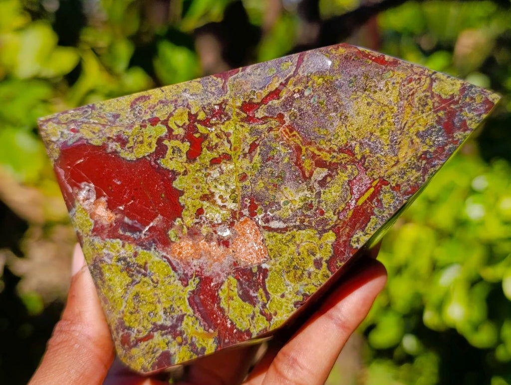 Polished Bastite Dragons Blood Stone Points x 3 From Tshipise, South Africa - Toprock Gemstones and Minerals 