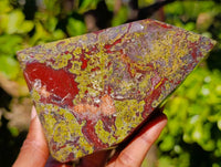 Polished Bastite Dragons Blood Stone Points x 3 From Tshipise, South Africa