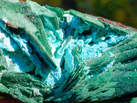 Natural Cabinet Lamellar Malachite Pseudomorph Specimens x 2 From Lupoto Mine, Congo