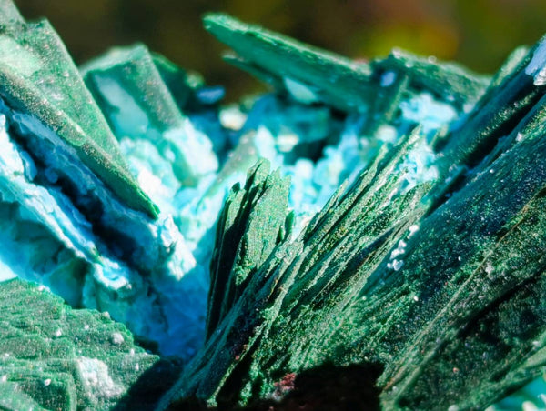 Natural Cabinet Lamellar Malachite Pseudomorph Specimens x 2 From Lupoto Mine, Congo