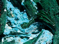 Natural Cabinet Lamellar Malachite Pseudomorph Specimens x 2 From Lupoto Mine, Congo