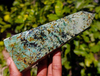 Polished African Turquoise Chrysocolla Points x 4 From South Africa